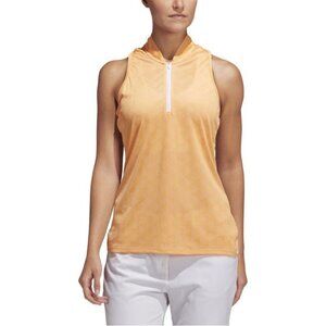 ADIDAS Primegreen HEAT.RDY Golf Racerback Sleeveless Polo Shirt Orange Med NEW